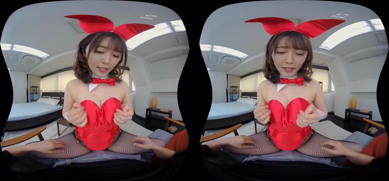 [VR] cheered sex by riho yoshioka wearing bunny suit