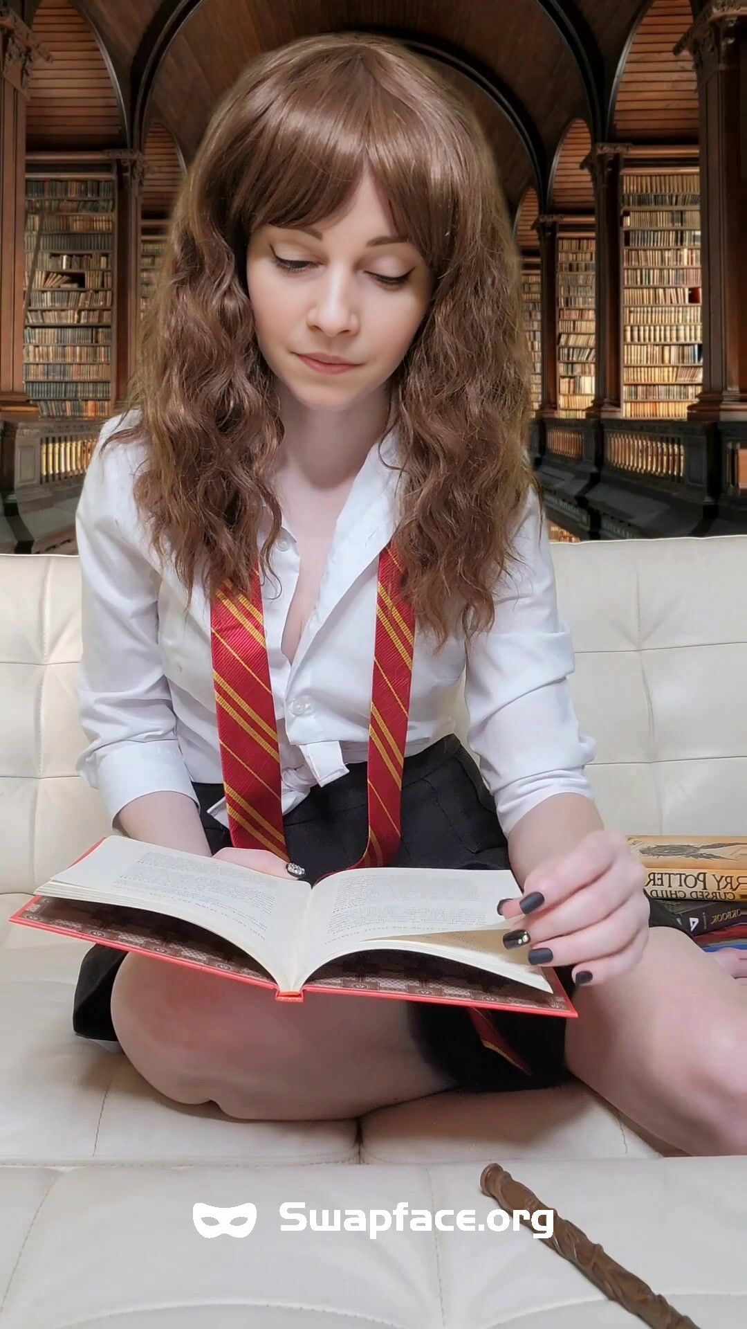 Emma Watson  roleplays as Hermione Granger