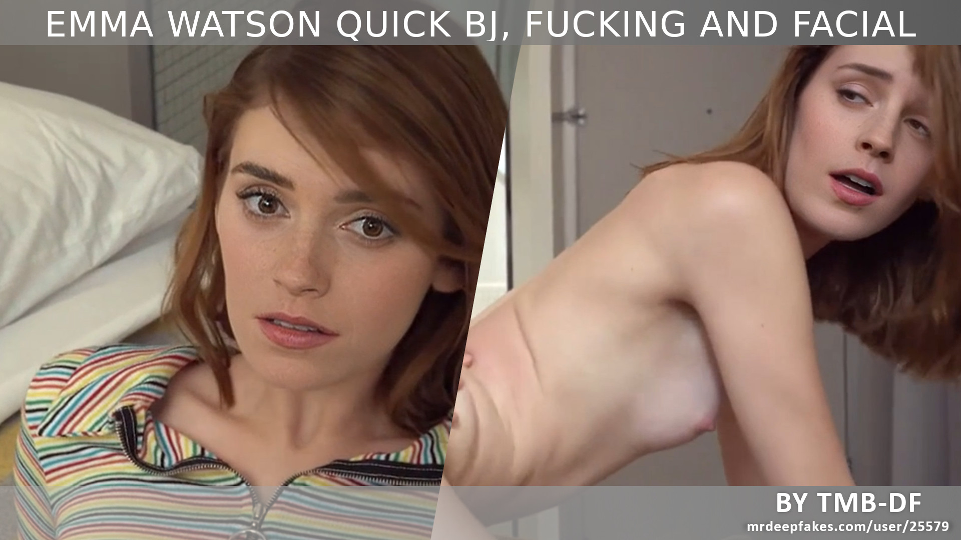 Amateur Blowjob Cumshot 2002 - Not Emma Watson Quick BJ, Fuck and Facial #6 DeepFake Porn - MrDeepFakes