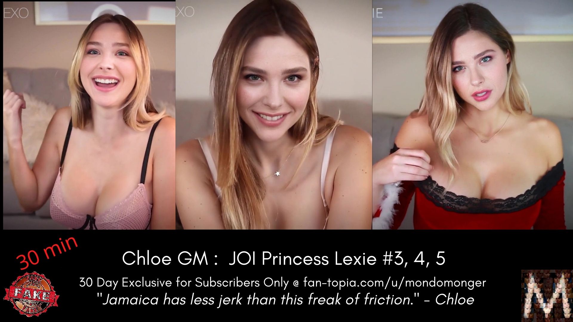Not Chloe Grace Moretz:  30 min Princess Lexie JOI #3-5  (Preview)