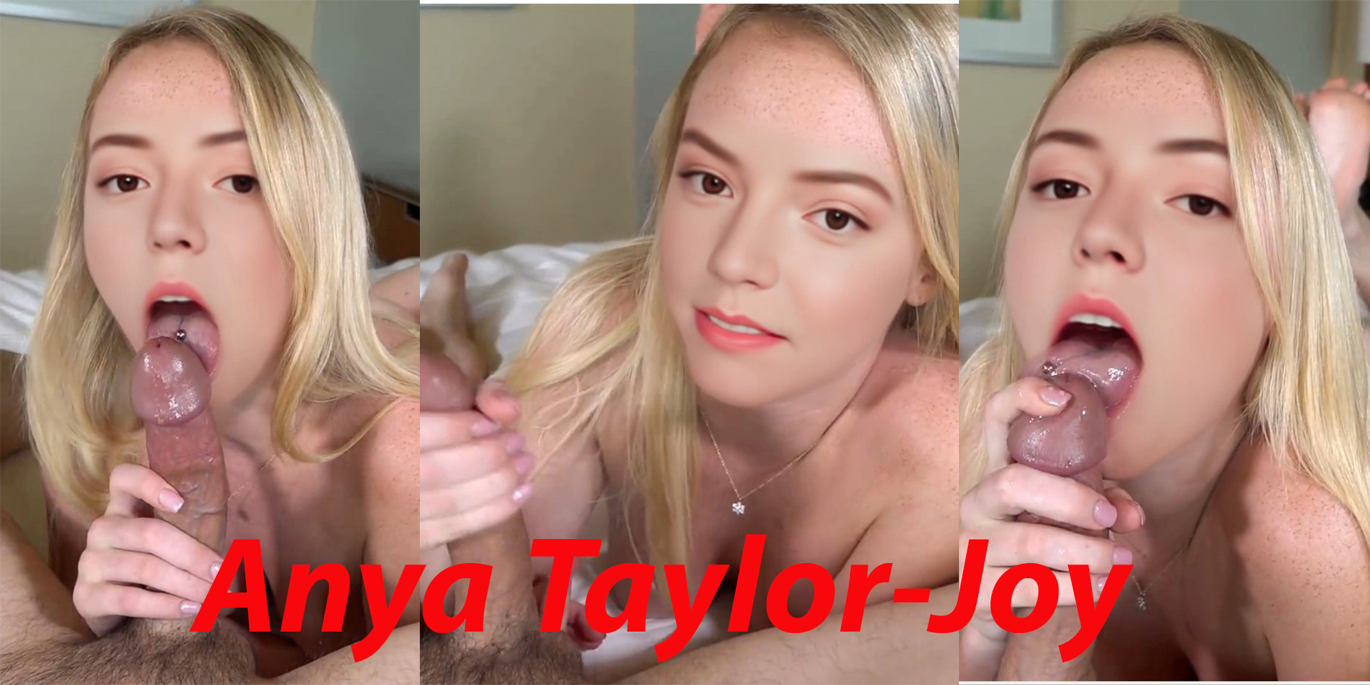 Anya Taylor Joy professional blowjob