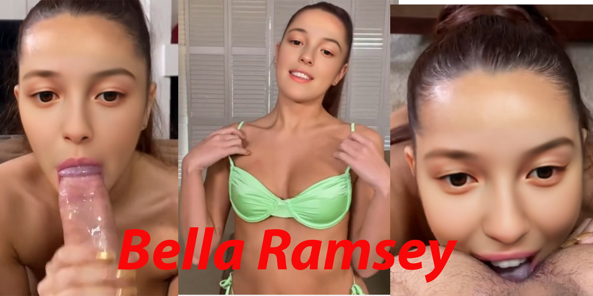 Bella Ramsey meets new people by making rimjob and blowjobs