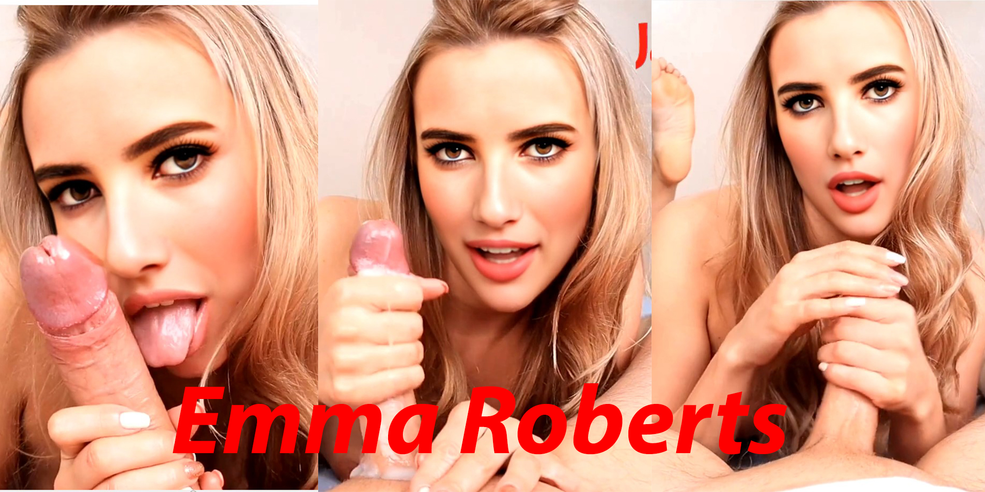 Emma Roberts amazing teasing and blowjob Remastered