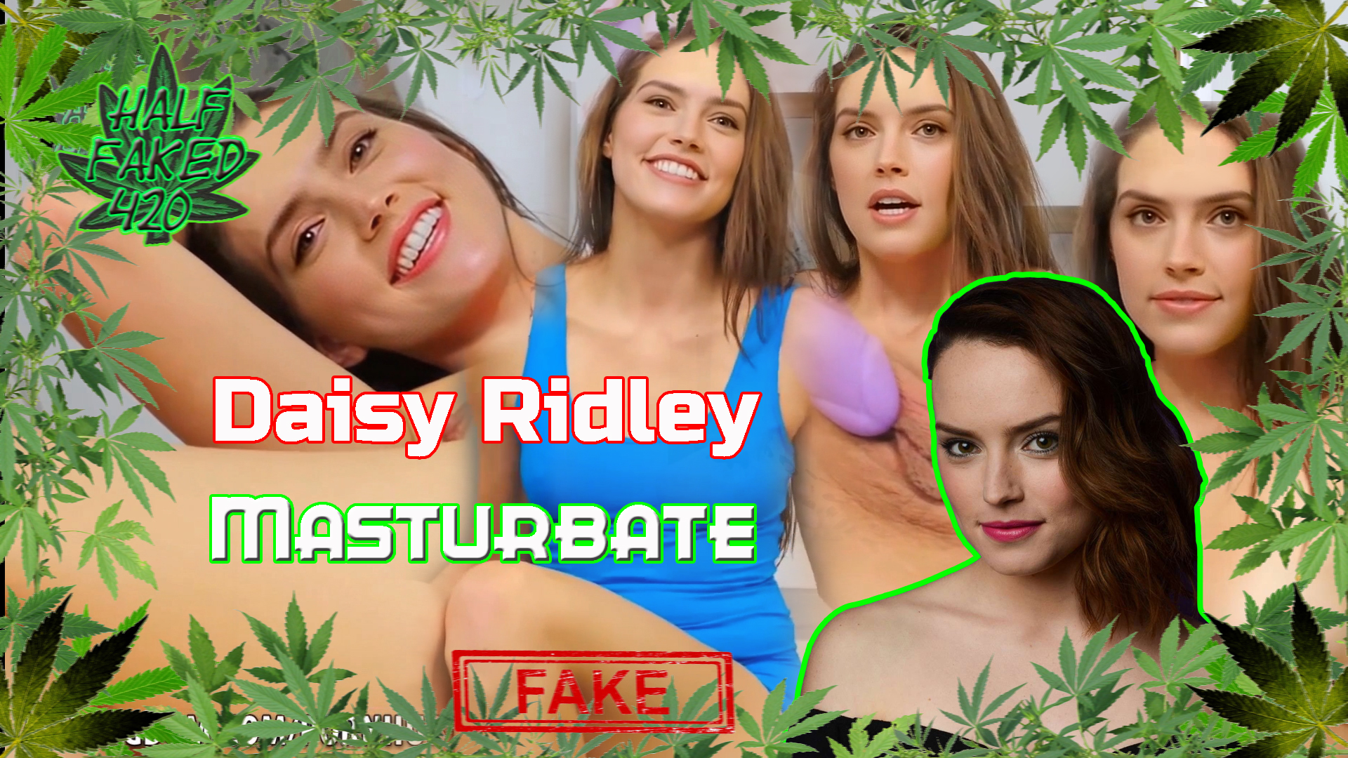 Daisy Ridley - Masturbate with purple vibrator | FAKE