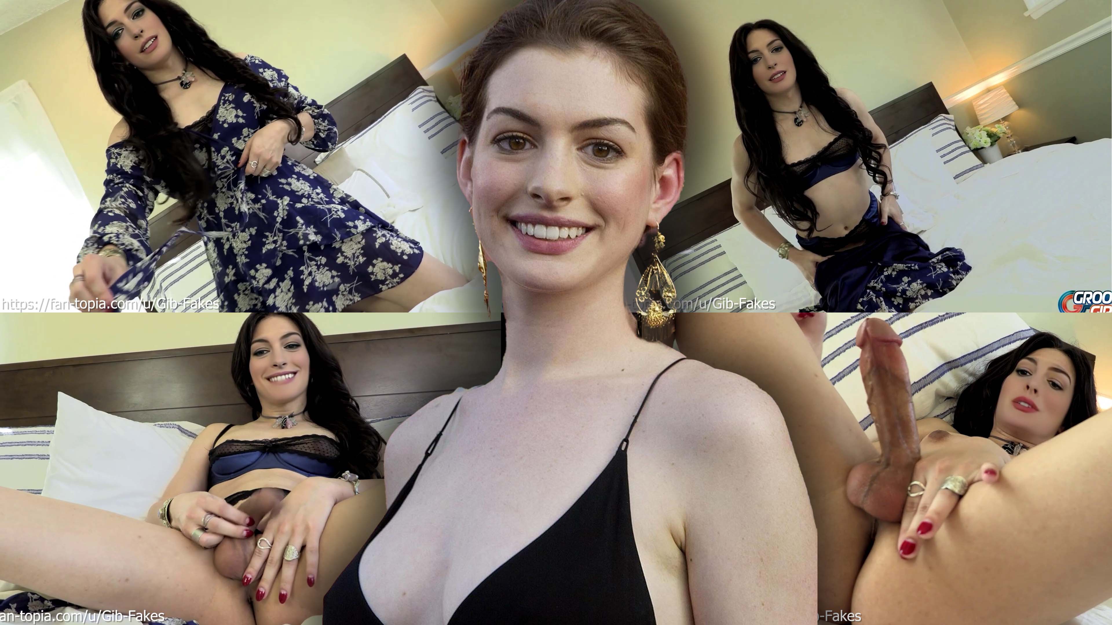 Celebrity Tranny Ass - Anne Hathaway Wants You to Join Her on the Bed for a Wank (trans) DeepFake  Porn - MrDeepFakes