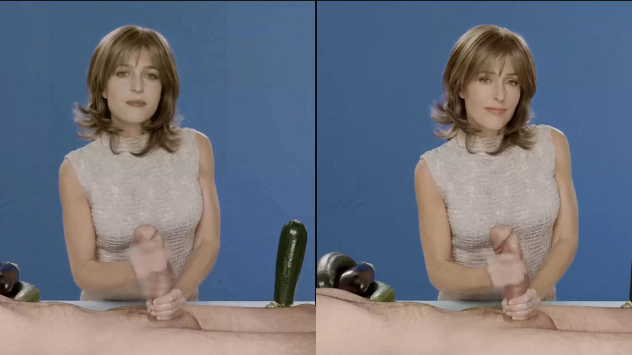 Gillian Anderson demonstrates her handjob skills DeepFake Porn - MrDeepFakes