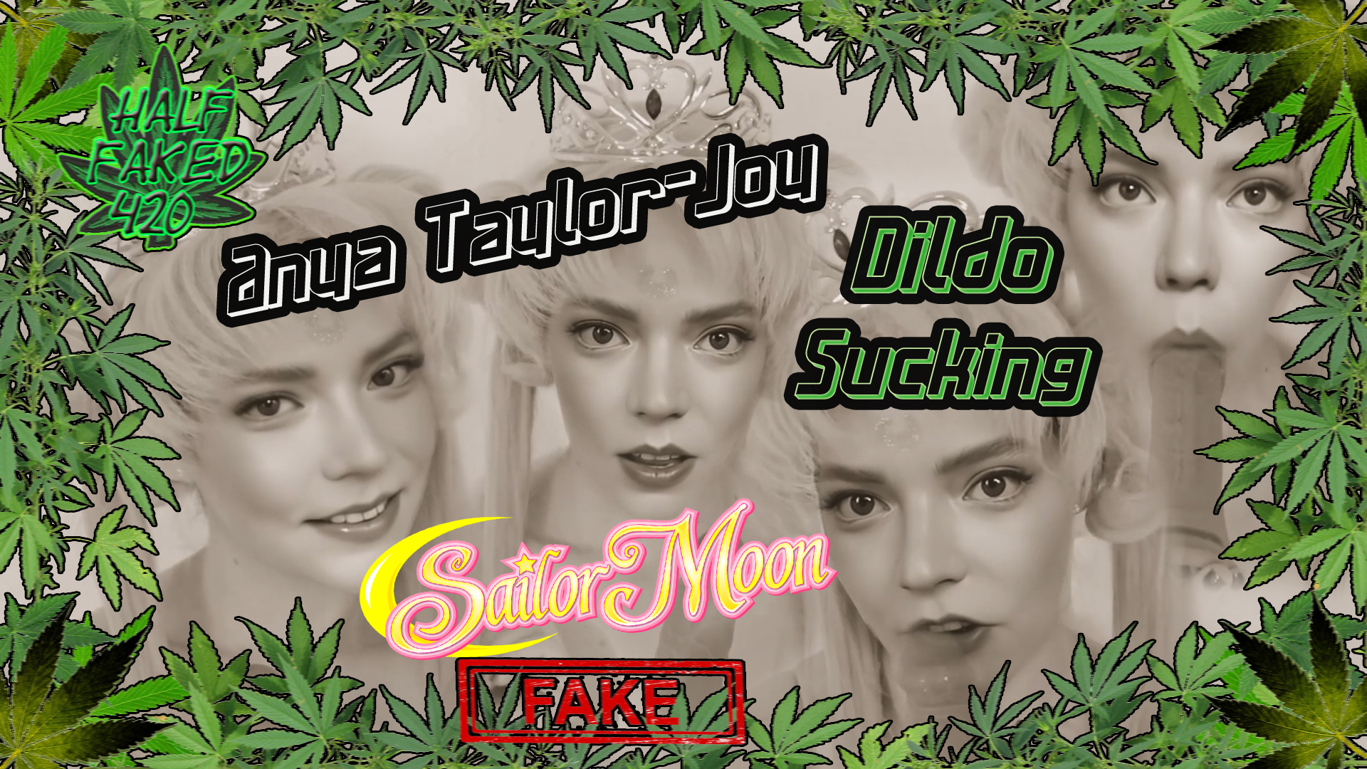 Anya Taylor-Joy - Dildo sucking as sailor moon (Sepia) | FAKE