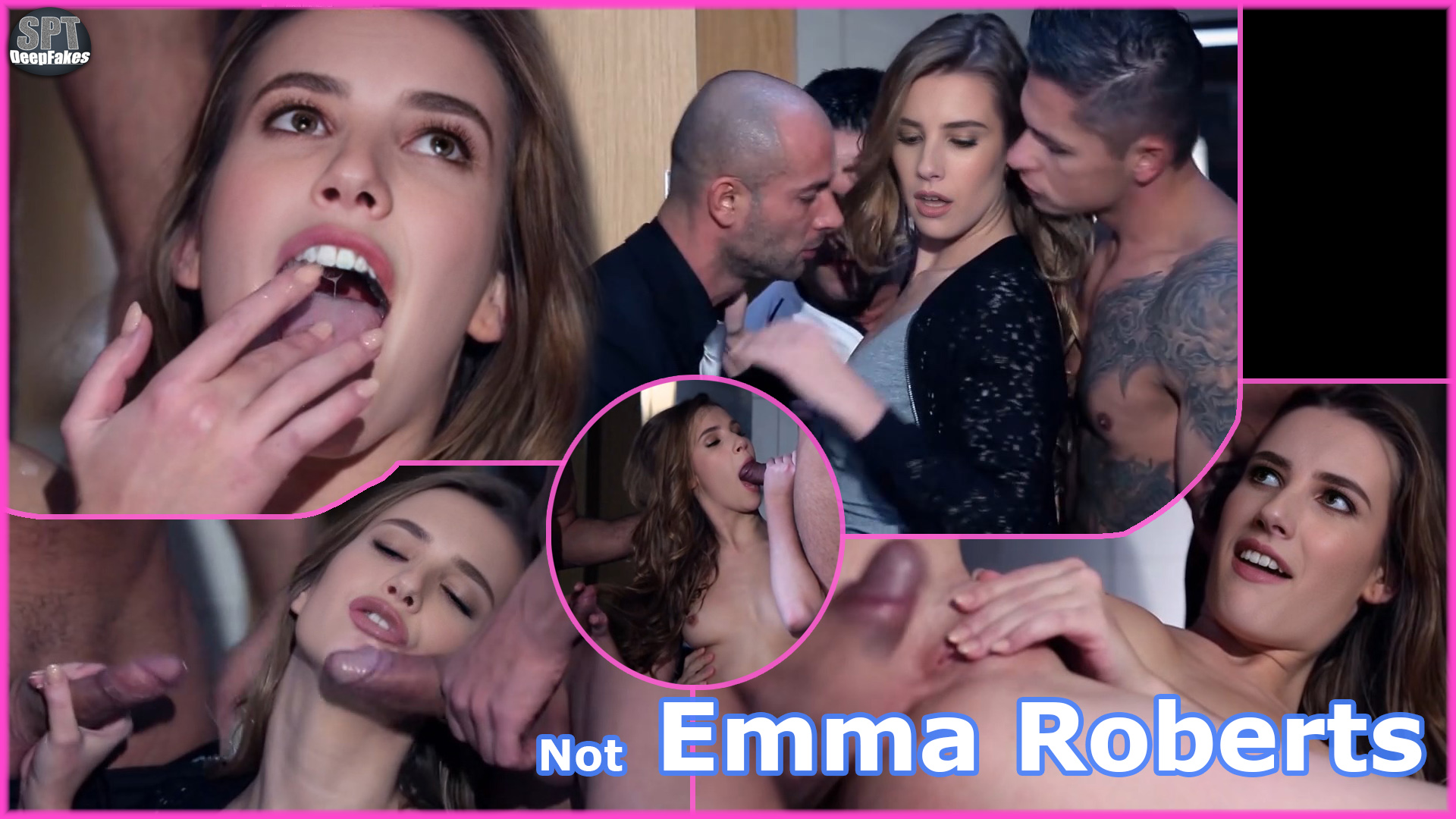 Not Emma Roberts MMMF gangbang (short version)